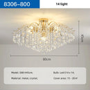 GobekUsa K9 Crystal Gold Chandelier Ceiling Light | Bedroom Home Decor LED Ceiling Lamp