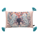 GobekUsa Blue Lion Dog with Lemon Trees Lumbar Pillow Cover- GG Style Inspire