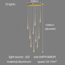 GobekUsa Gold-Plated Duplex Chandelier: Modern Lighting for Living Room, Staircase, Kitchen, Restaurant