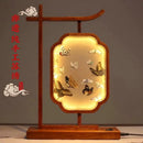 GobekUsa Chinese Style Embroidered Desk Lamp Decoration Screen - Double-Sided Home Table Decor