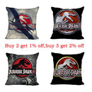 GobekUsa Jurassic Park Dinosaur Pillowcase Cover for Living Room Sofa and Chair