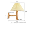 GobekUsa Cream PVC LED Wall Lamps Japanese Walnut Wood Applique Murale