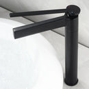 GobekUsa Brass Deck Mounted Basin Faucet Single Handle Hot Cold Mixer for Bathroom Sink