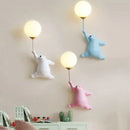 GobekUsa Kids Bear Wall Light Moon Decor for Girl Bedroom
