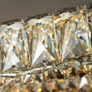 GobekUsa Crystal Ring Ceiling Light: Golden Gloss Dimmable LED Chandelier