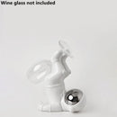 GobekUsa Astronaut Ceramic Wine Rack: Handmade Bar Accessories, Animal Sculpture Figurine