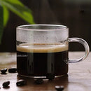 GobekUsa 2PC 120ml Glass Handle Coffee Cup Tea Mug Set for Milk Beer Juice