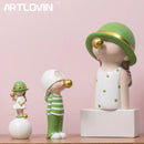 GobekUsa Bubble Gum Blowing Character Statue for Modern Home Decor