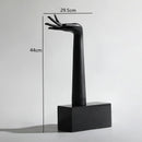 GobekUsa Black Metal Sports Figure Sculpture for Elegant Home Decor