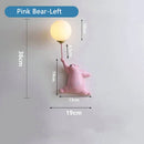 GobekUsa Kids Bear Moon Wall Lamp | 3D Printed Bedroom Interior Light