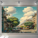 GobekUsa Love Street Landscape Wall Hanging Tapestry for Bedroom Decor