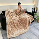 GobekUsa Double-Layer Lamb Plush Throw Blanket for Home and Travel
