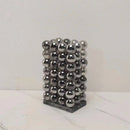 GobekUsa Geometric Crystal Ball Silver Ball Glass Vase, Home Decoration Accessories