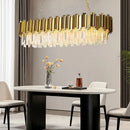 GobekUsa Gold Crystal Chandelier: Modern Luxury LED Pendant Lights for Living, Dining, Bedroom Decor