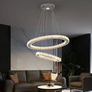 GobekUsa Crystal Ring Chandelier Pendant Light for Living Dining Room