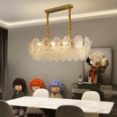 GobekUsa Clear Glass LED Chandelier: Modern French Style for Living Room, Bedroom, Kitchen.