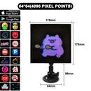 GobekUsa LED Car Sign Screen with Custom Text Animation - 32x32 Pixel Display
