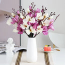 GobekUsa Artificial Orchid Magnolia Bouquet for Wedding Home Decor and Easter, Living Room Fake Flower