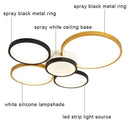 GobekUsa LED Ceiling Chandelier Remote Control Living Room Bedroom Kitchen Lamp White
