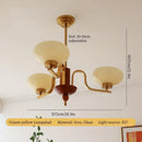 GobekUsa Cream Glass Pendant Chandelier for Home Decor
