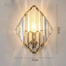 GobekUsa Gold Crystal Glass Wall Sconce Light Fixture for Luxury Bedroom Decor