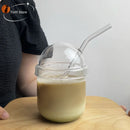 GobekUsa Clear Glass Bobo Cup Set with Glass Straw and Cover
