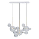 GobekUsa Glass Bubble LED Chandelier: Stylish Ceiling Lighting for Dining & Living Room