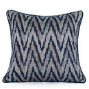 GobekUsa Blue Geometry Jacquard Pillow Cover 45x45cm Sofa Decoration