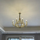 GobekUsa Crystal Chandelier: Elegant France Chrome Pendent Lamp for Living Room, Dining Room, Bedroom