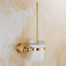 GobekUsa Brass Jade Bathroom Accessories Set: Towel Bar, Soap Holder, Towel Rack, Glass Shelf