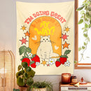 GobekUsa Cute Cat Star Strawberry Tapestry Wall Hanging for Boho Home Decor
