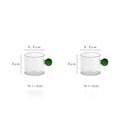 GobekUsa Glass Espresso Cups Set with Saucers, Handle, 110ml - Table Decor and More