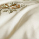 GobekUsa Flowers Embroidery Lace Ruffles Bedding Set in Soft Lyocell Fabric