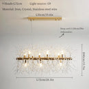GobekUsa Dandelion Art Crystal Chandelier: Nordic Modern Luxury for Living Room & Restaurant
