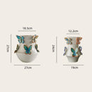 GobekUsa Butterfly Ceramic Vase - Handmade Porcelain Flowerpot Bouquet Arrangement