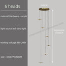 GobekUsa LED Chandelier for Revolving Staircase | Loft Villa Ceiling Hanging Lamp
