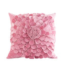 GobekUsa 3D Velvet Flower Pillow Covers in Yellow Beige 45x45cm