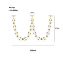 GobekUsa Crystal Gold Chain Chandelier Ceiling Lamp for Home Décor