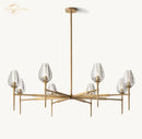 GobekUsa Crystal Tulip Chandelier Pendant Light Living Room Dining Bedroom Luxury Glass Lighting