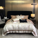 GobekUsa Brocade Satin Jacquard Luxury Cotton Bedding Set - Duvet Cover, Sheet, Pillowcases