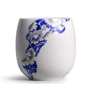 GobekUsa Ceramic Kung Fu Tea Cup With Handle White Porcelain Drinkware