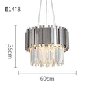 GobekUsa Crystal LED Chandelier Suspension Lighting for Foyer