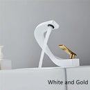 GobekUsa Black & Gold Basin Faucet: Brushed Gold/Nickel/Chrome Mixer Tap, Hot & Cold Water