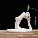 GobekUsa Abstract Yoga Figure Porcelain Statue Home Decor Sculpture