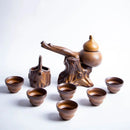 GobekUsa Ceramic Kung Fu Tea Set: High-End, Retro, Anti-Scalding, Easy Home Brewing