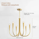 GobekUsa French Style Black Pendant Light Chandelier - Luxury LED Ceiling Lamp
