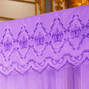 GobekUsa Lace Pleated Bed Net Canopy for Queen Size Double Bed