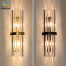 GobekUsa Crystal LED Wall Lights: Modern 40CM Bedroom Living Room Lamp