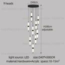 GobekUsa LED Staircase Chandelier Ceiling Living Room Lighting Decoration