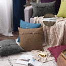 GobekUsa Linen Button Sofa Cushion Cover Set for Living Room and Bed